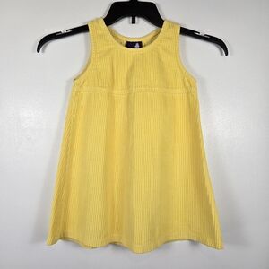 Vintage Wee Winter Woolies By Flap Happy Yellow Corduroy Jumper Dress Size 4